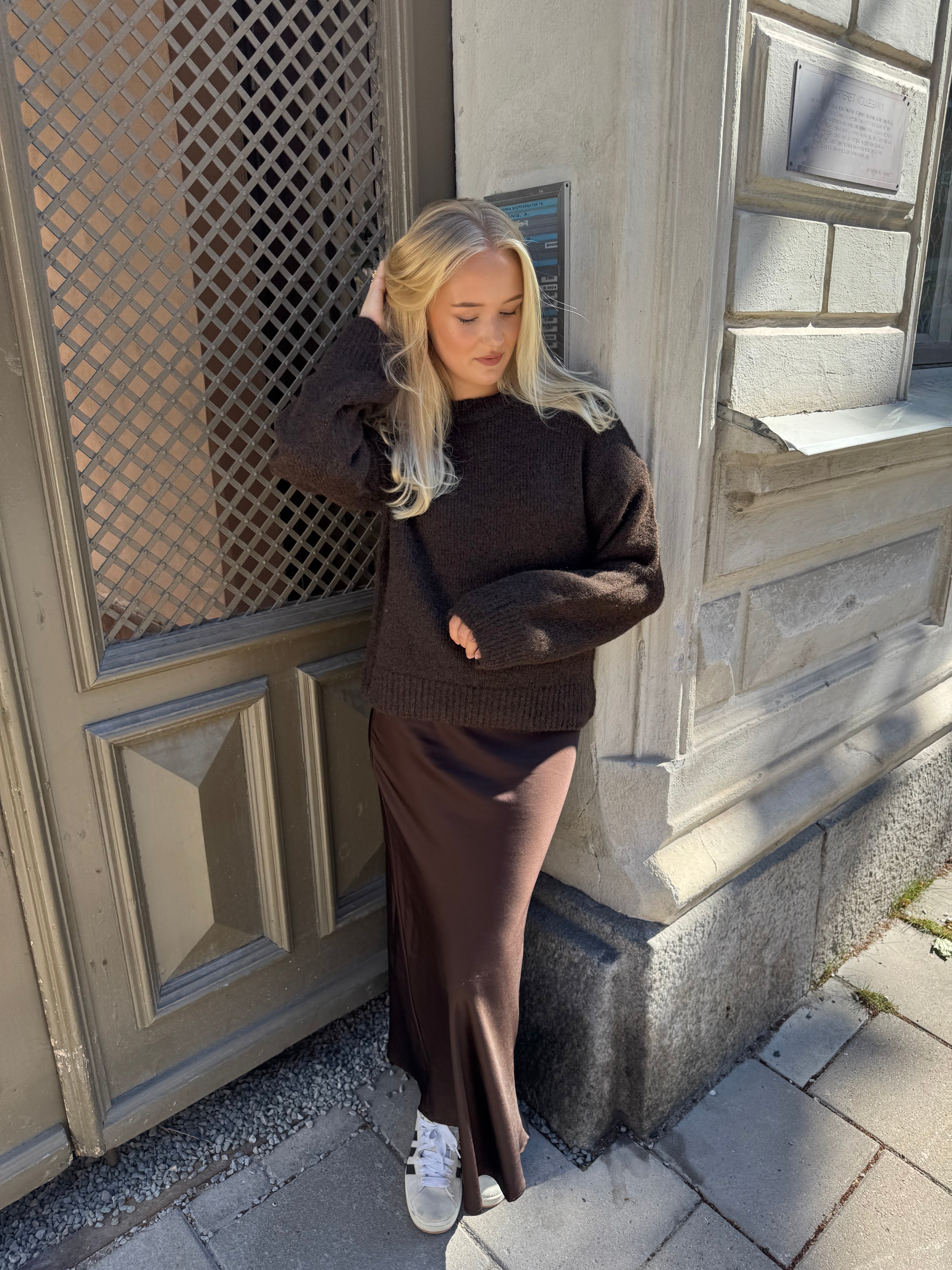 OBJSAGGIA Pullover - Seal Brown